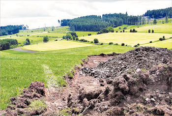 Das Gelände des künftigen Golfplatzes Sassenhausen sieht schon fast aus wie einer – die Landschaft bleibt erhalten. (SZ-Foto: Holger Weber)
